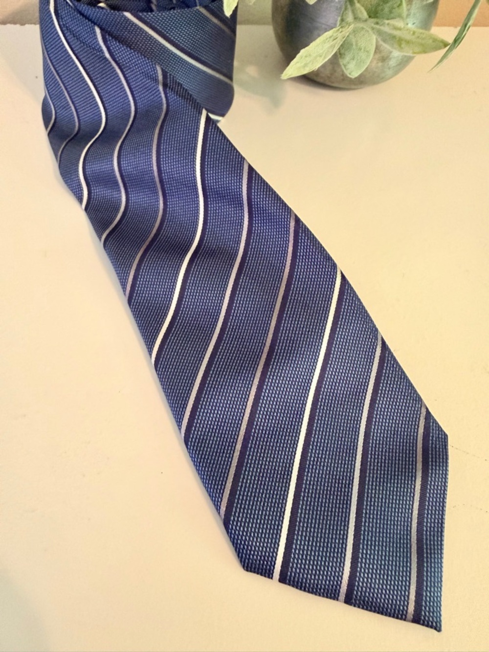 Alfani Blue Diagonal Stripe Men’s Tie